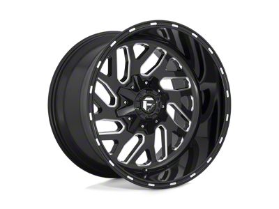 Fuel Wheels Triton Gloss Black Milled 4-Wheel Kit; 20x9; 20mm Offset