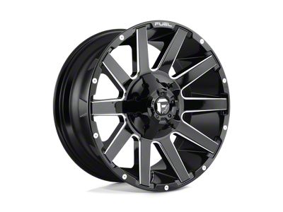 Fuel Wheels Contra Gloss Black Milled 4-Wheel Kit; 20x9; 20mm Offset; 8x170mm Bolt Pattern; 125.10mm Hub Bore