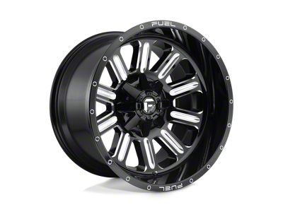 Fuel Wheels Hardline Gloss Black Milled 4-Wheel Kit; 20x10; -19mm Offset