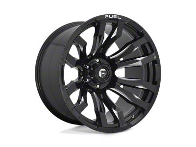 Fuel Wheels Blitz Gloss Black Milled 4-Wheel Kit; 22x12; -44mm Offset