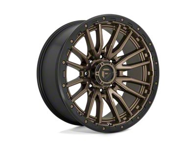 Fuel Wheels Rebel Matte Bronze with Black Bead Ring 4-Wheel Kit; 22x10; -18mm Offset