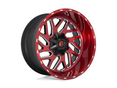 Fuel Wheels Triton Candy Red Milled 4-Wheel Kit; 20x10; -18mm Offset