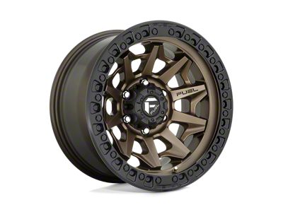 Fuel Wheels Covert Matte Bronze with Black Bead Ring 4-Wheel Kit; 17x9; -12mm Offset