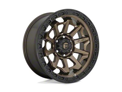 Fuel Wheels Covert Matte Bronze with Black Bead Ring 4-Wheel Kit; 20x9; 20mm Offset
