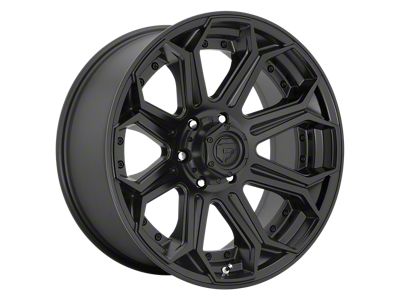 Fuel Wheels Siege Matte Black 4-Wheel Kit; 20x9; 1mm Offset; 5x127mm Bolt Pattern; 71.50mm Hub Bore