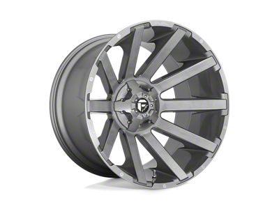 Fuel Wheels Contra Platinum Brushed Gunmetal with Tinted Clear 4-Wheel Kit; 20x10; -19mm Offset; 6x135/6x139.7mm Bolt Pattern; 106.10mm Hub Bore