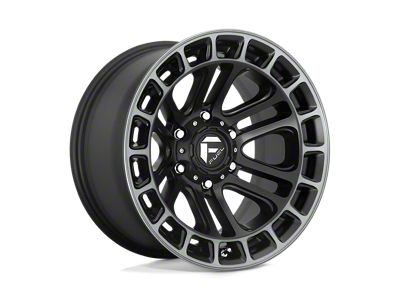Fuel Wheels Heater Matte Black Double Dark Tint Machined 4-Wheel Kit; 20x10; -18mm Offset