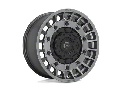 Fuel Wheels Militia Matte Anthracite and Black 4-Wheel Kit; 17x9; 1mm Offset