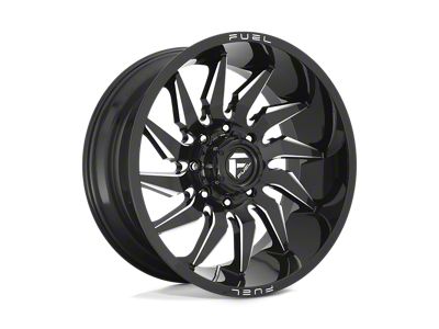 Fuel Wheels Saber Gloss Black Milled 4-Wheel Kit; 20x10; -18mm Offset