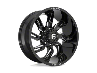 Fuel Wheels Lockdown Gloss Black Milled 4-Wheel Kit; 20x9; 1mm Offset