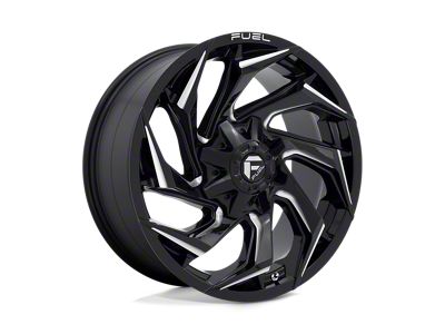Fuel Wheels Reaction Gloss Black Milled 4-Wheel Kit; 20x9; 20mm Offset