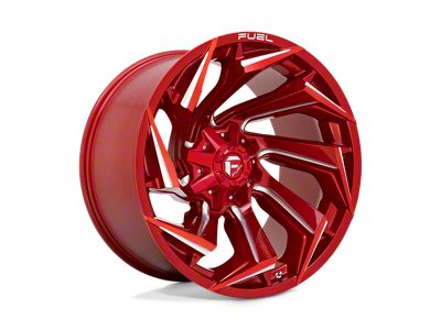 Fuel Wheels Reaction Candy Red Milled 4-Wheel Kit; 22x12; -44mm Offset