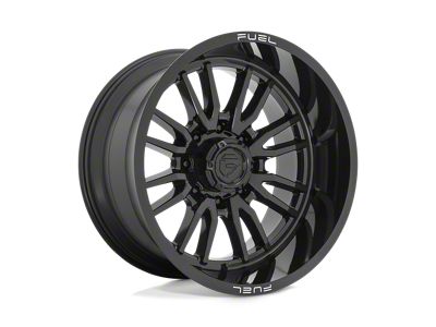 Fuel Wheels Clash Gloss Black 4-Wheel Kit; 22x12; -44mm Offset