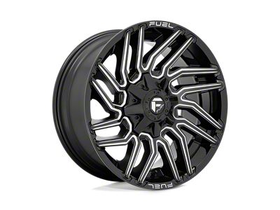 Fuel Wheels Typhoon Gloss Black Milled 4-Wheel Kit; 20x10; -18mm Offset