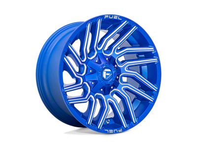 Fuel Wheels Typhoon Anodized Blue Milled 4-Wheel Kit; 20x10; -18mm Offset; 6x135/6x139.7mm Bolt Pattern; 106.10mm Hub Bore