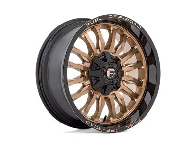 Fuel Wheels Arc Platinum Bronze with Black Lip 4-Wheel Kit; 20x10; -18mm Offset