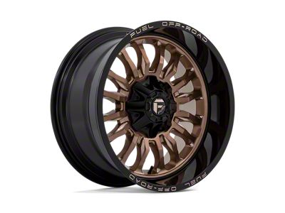 Fuel Wheels Arc Platinum Bronze with Black Lip 4-Wheel Kit; 20x10; -18mm Offset