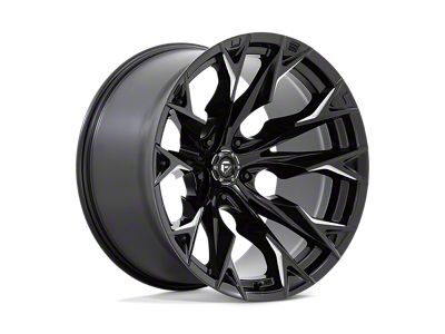 Fuel Wheels Flame Gloss Black Milled 4-Wheel Kit; 22x12; -44mm Offset