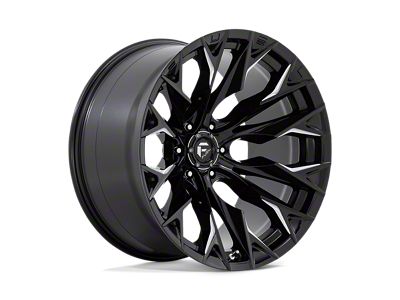Fuel Wheels Flame Gloss Black Milled 4-Wheel Kit; 22x12; -44mm Offset