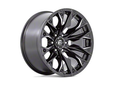 Fuel Wheels Flame Gloss Black Milled 4-Wheel Kit; 24x12; -44mm Offset