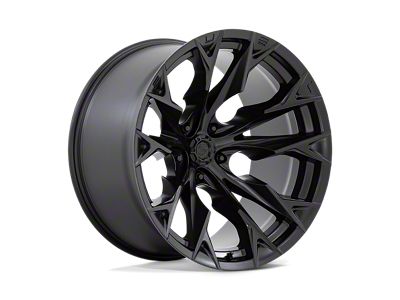 Fuel Wheels Flame Blackout 4-Wheel Kit; 22x12; -44mm Offset; 5x127mm Bolt Pattern; 71.50mm Hub Bore