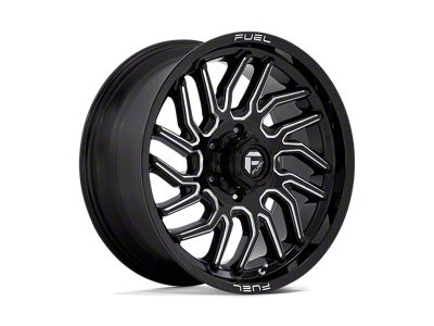Fuel Wheels Hurricane Gloss Black Milled 4-Wheel Kit; 20x9; 20mm Offset; 6x139.7mm Bolt Pattern; 106.10mm Hub Bore
