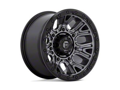Fuel Wheels Traction Matte Gunmetal with Black Ring 4-Wheel Kit; 20x10; -18mm Offset