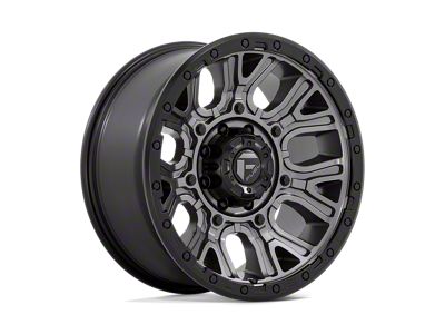 Fuel Wheels Traction Matte Gunmetal with Black Ring 4-Wheel Kit; 20x9; 1mm Offset