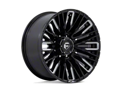 Fuel Wheels Rebar Gloss Black Milled 4-Wheel Kit; 20x10; -18mm Offset; 8x180mm Bolt Pattern; 124.20mm Hub Bore