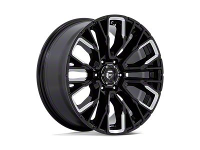 Fuel Wheels Rebar Gloss Black Milled 4-Wheel Kit; 20x9; 20mm Offset; 6x139.7mm Bolt Pattern; 106.10mm Hub Bore