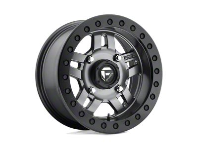 Fuel Wheels Anza Beadlock Matte Gun Metal 4-Wheel Kit; 14x7; 13mm Offset