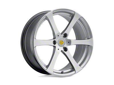 Genius Wheels Newton Hyper Silver 4-Wheel Kit; 17x6.5; 22mm Offset