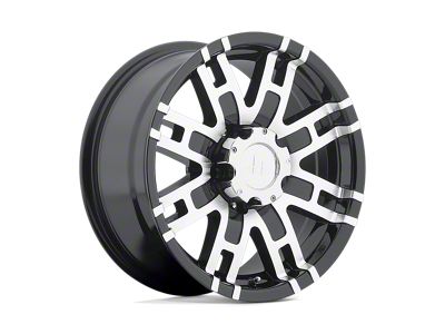 HELO HE835 Gloss Black Machined 4-Wheel Kit; 22x9.5; 18mm Offset