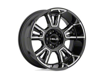 HELO HE914 Gloss Black Machined 4-Wheel Kit; 20x10; -18mm Offset