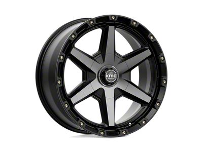 KMC Tempo Satin Black with Gray Tint 4-Wheel Kit; 20x9; 18mm Offset; 6x135/6x139.7mm Bolt Pattern; 106.10mm Hub Bore