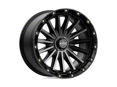KMC Signal Satin Black with Gray Tint 4-Wheel Kit; 20x9; 0mm Offset; 6x135/6x139.7mm Bolt Pattern; 106.10mm Hub Bore