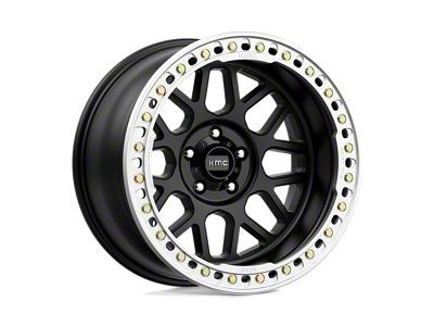 KMC Grenade Crawl Beadlock Satin Black 4-Wheel Kit; 20x10; -48mm Offset