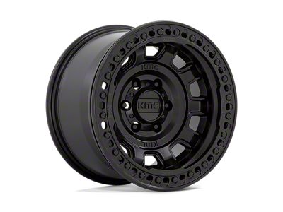 KMC Tank Beadlock Satin Black 4-Wheel Kit; 17x9; -38mm Offset