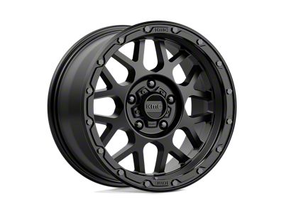 KMC Grenade Off-Road Matte Black 4-Wheel Kit; 17x9; 18mm Offset; 5x127mm Bolt Pattern; 71.50mm Hub Bore