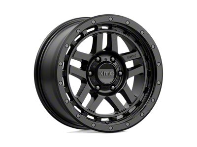 KMC Recon Satin Black 4-Wheel Kit; 18x8.5; 18mm Offset