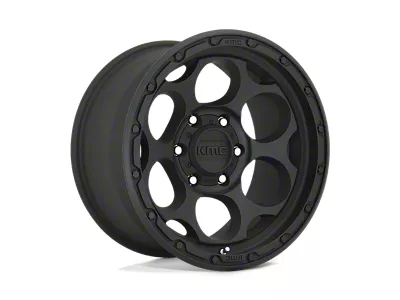 KMC Dirty Harry Textured Black 4-Wheel Kit; 17x9; -12mm Offset