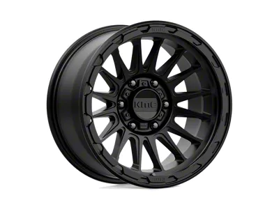 KMC Impact Satin Black 4-Wheel Kit; 17x9; -12mm Offset