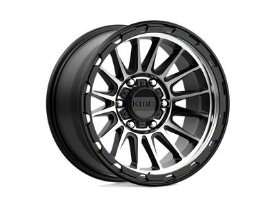 KMC Impact Satin Black Machined 4-Wheel Kit; 17x9; -12mm Offset