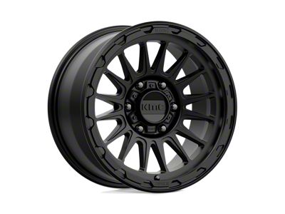 KMC Impact Satin Black 4-Wheel Kit; 17x9; 18mm Offset; 6x114.3mm Bolt Pattern; 66.06mm Hub Bore