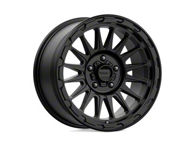 KMC Impact Satin Black 4-Wheel Kit; 18x9; 18mm Offset; 5x127mm Bolt Pattern; 71.50mm Hub Bore