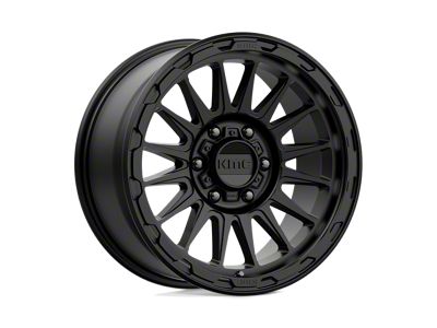 KMC Impact Satin Black 4-Wheel Kit; 18x9; 18mm Offset