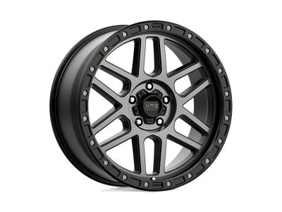 KMC Mesa Satin Black with Gray Tint 4-Wheel Kit; 17x9; 18mm Offset