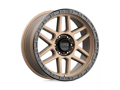 KMC Mesa Matte Bronze with Black Lip 4-Wheel Kit; 17x9; 18mm Offset