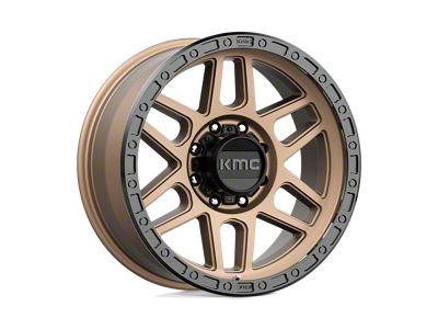 KMC Mesa Matte Bronze with Black Lip 4-Wheel Kit; 20x9; 0mm Offset