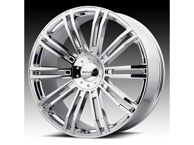 KMC D2 Chrome 4-Wheel Kit; 24x9.5; 35mm Offset; 6x135/6x139.7mm Bolt Pattern; 100.30mm Hub Bore